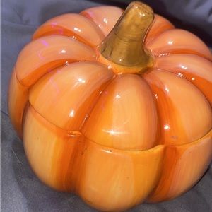 Ceramic pumpkin dish